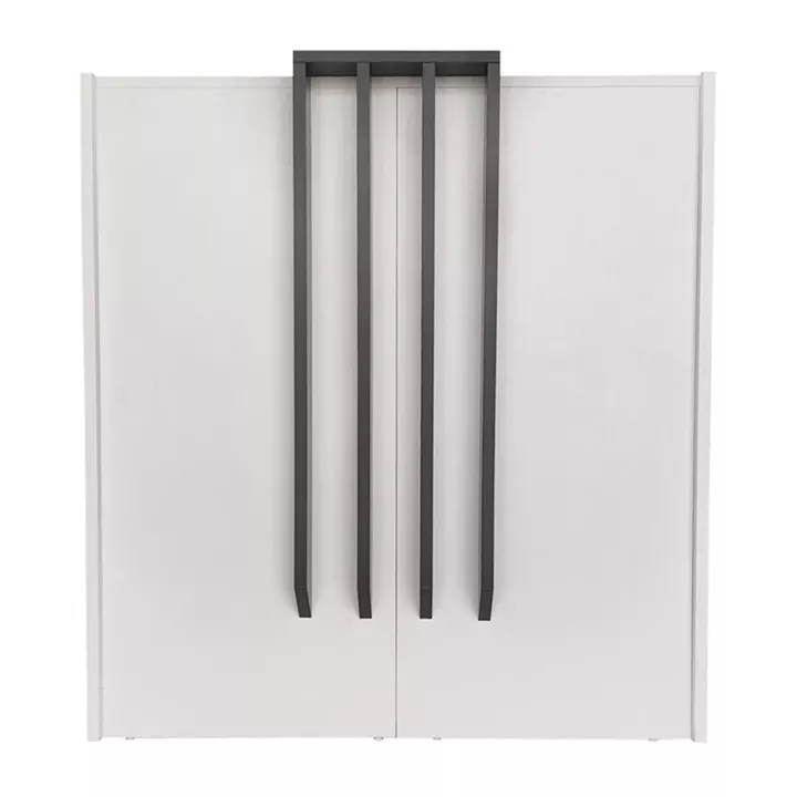 Γραφείο υποδοχής - reception Hola Megapap χρώμα λευκό - ανθρακί 93,6x45,2x110,3εκ.