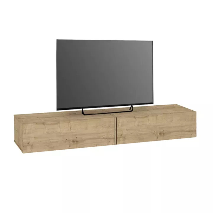 Έπιπλο τηλεόρασης επιτοίχιο Espanse Megapap χρώμα sapphire oak 241,8x31,7x30εκ.