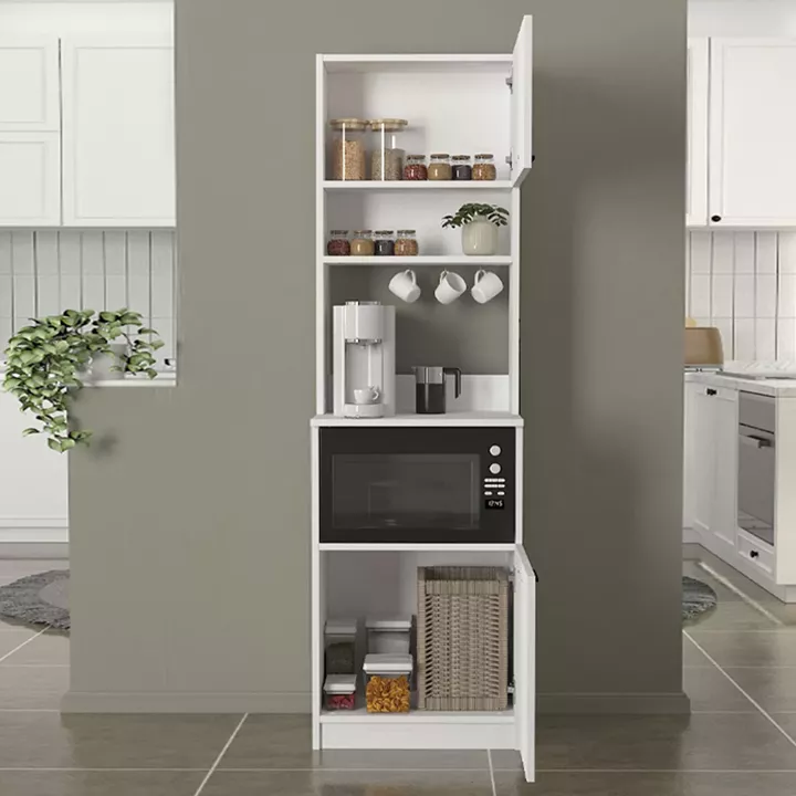 Έπιπλο κουζίνας Tuco 1 Megapap χρώμα λευκό 53,8x40x180εκ.