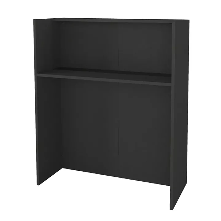 Γραφείο υποδοχής - reception Karibu Megapap με LED χρώμα ανθρακί - sepet oak 90x40x100εκ.