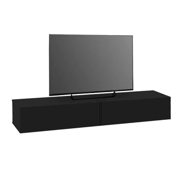 Έπιπλο τηλεόρασης επιτοίχιο Espanse Megapap χρώμα μαύρο 241,8x31,7x30εκ.