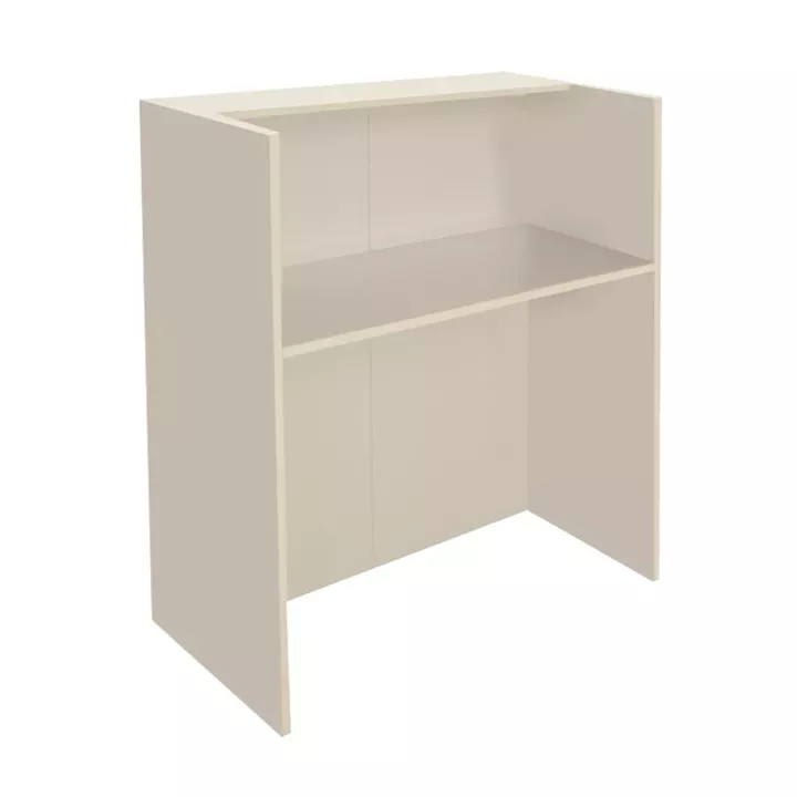 Γραφείο υποδοχής - reception Karibu Megapap με LED χρώμα sandstone - sepet oak 90x40x100εκ.