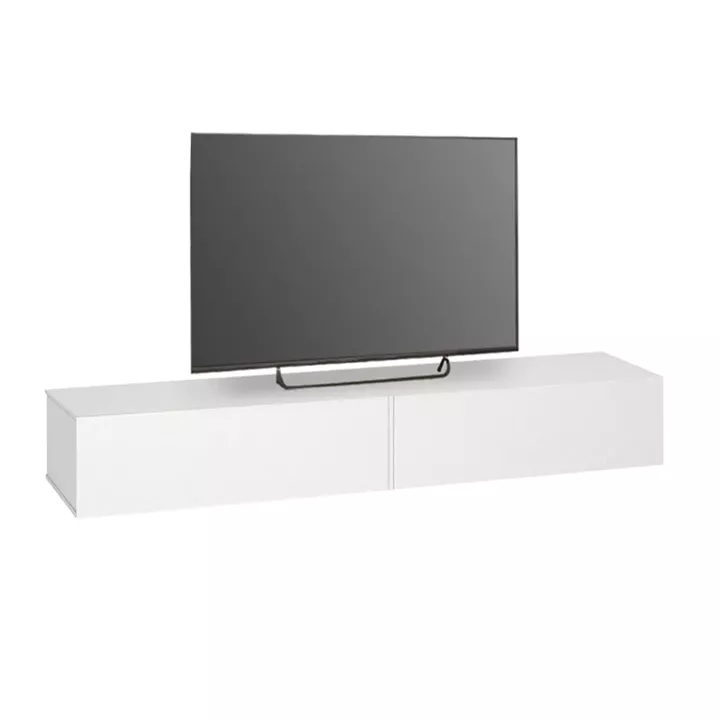 Έπιπλο τηλεόρασης επιτοίχιο Espanse Megapap χρώμα λευκό 241,8x31,7x30εκ.