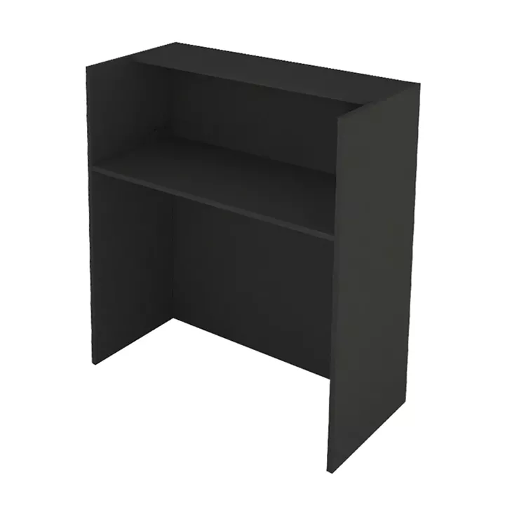 Γραφείο υποδοχής - reception Aloha Megapap με LED χρώμα ανθρακί - sepet oak 95,5x40x110,3εκ.