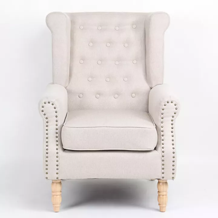 Πολυθρόνα ArteLibre OTTAVIA Μπεζ Ύφασμα 77x80x106cm