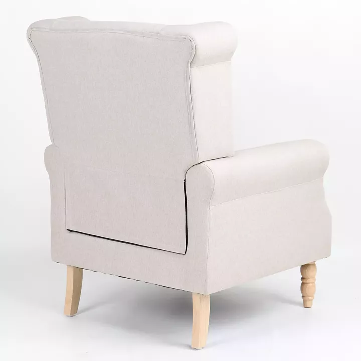 Πολυθρόνα ArteLibre OTTAVIA Μπεζ Ύφασμα 77x80x106cm