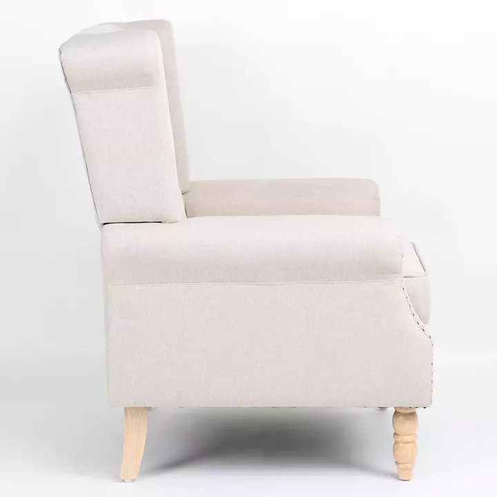 Πολυθρόνα ArteLibre OTTAVIA Μπεζ Ύφασμα 77x80x106cm