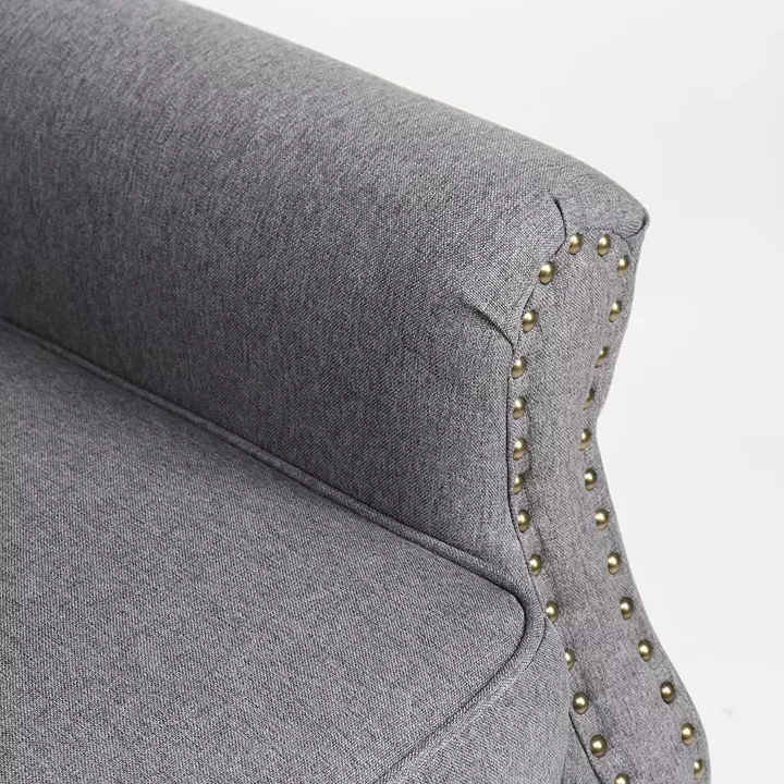 Πολυθρόνα ArteLibre OTTAVIA Σκούρο Γκρι Ύφασμα 77x80x106cm