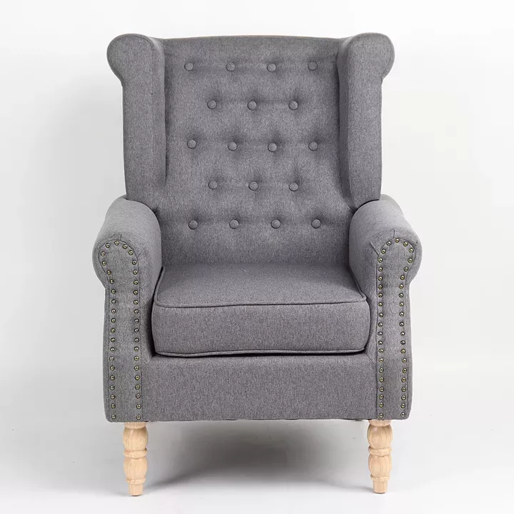 Πολυθρόνα ArteLibre OTTAVIA Σκούρο Γκρι Ύφασμα 77x80x106cm