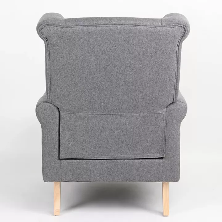 Πολυθρόνα ArteLibre OTTAVIA Σκούρο Γκρι Ύφασμα 77x80x106cm