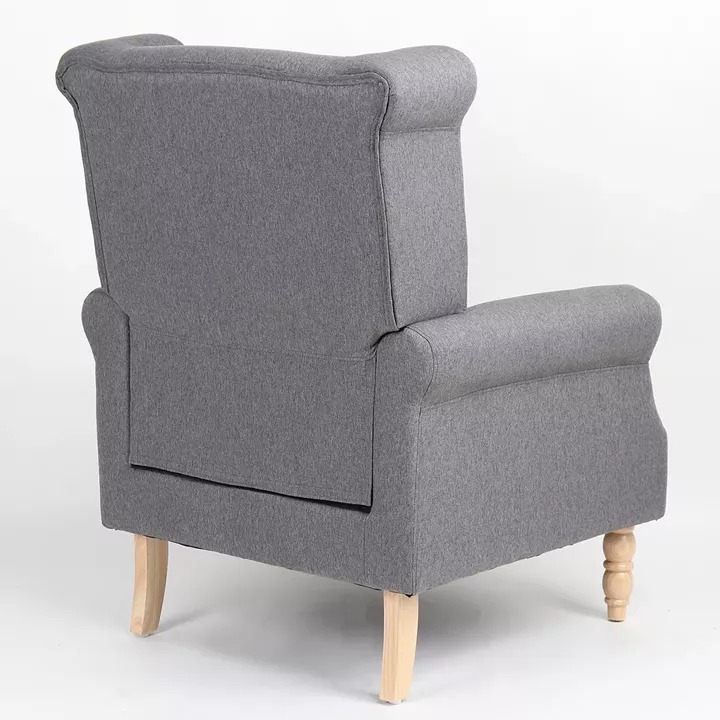 Πολυθρόνα ArteLibre OTTAVIA Σκούρο Γκρι Ύφασμα 77x80x106cm