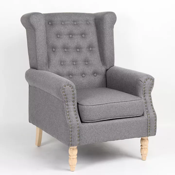 Πολυθρόνα ArteLibre OTTAVIA Σκούρο Γκρι Ύφασμα 77x80x106cm