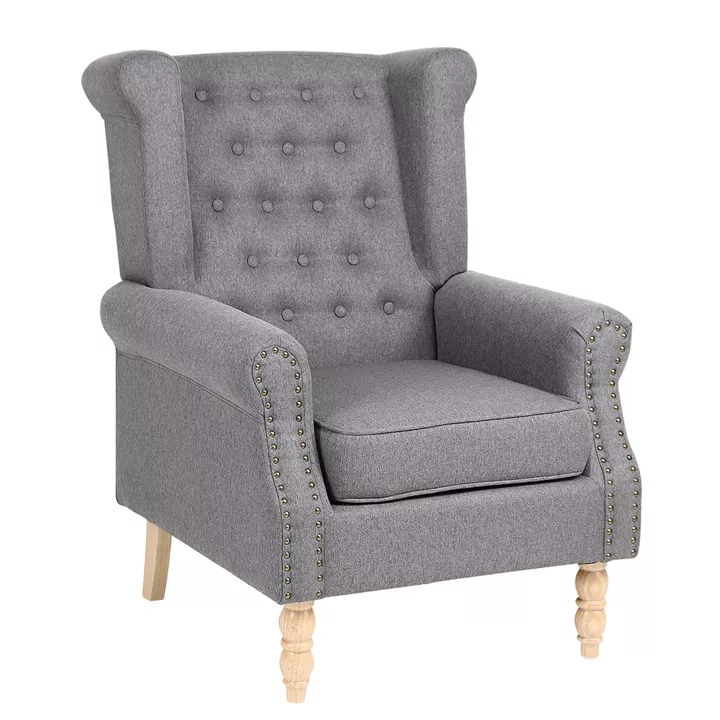 Πολυθρόνα ArteLibre OTTAVIA Σκούρο Γκρι Ύφασμα 77x80x106cm