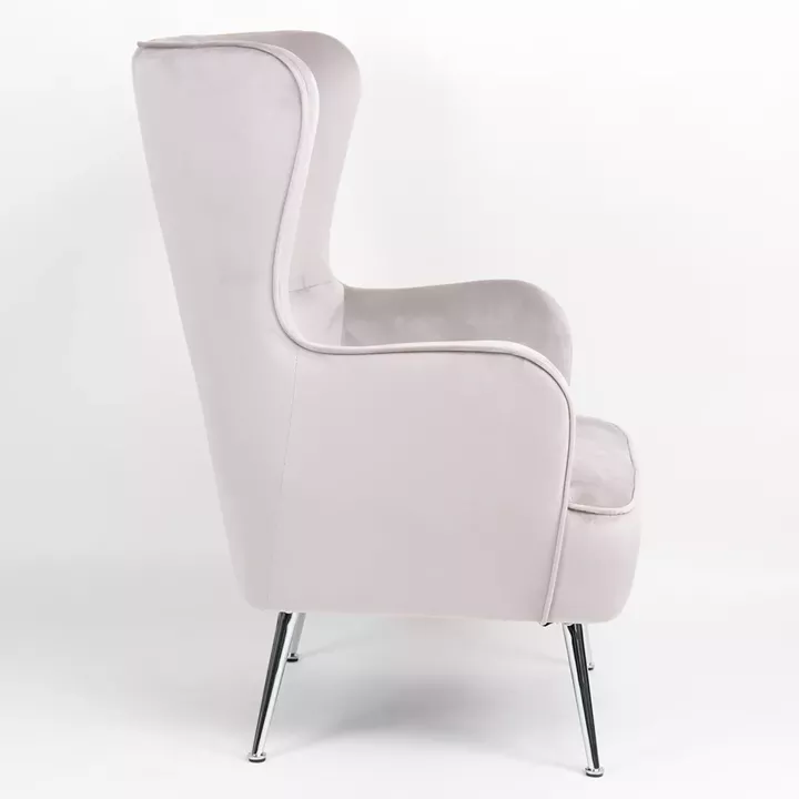 Πολυθρόνα ArteLibre VITTORIA Καφέ Βελούδο 76x79x101cm