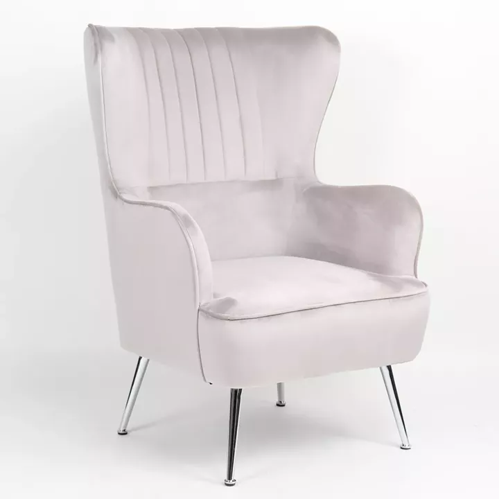 Πολυθρόνα ArteLibre VITTORIA Καφέ Βελούδο 76x79x101cm