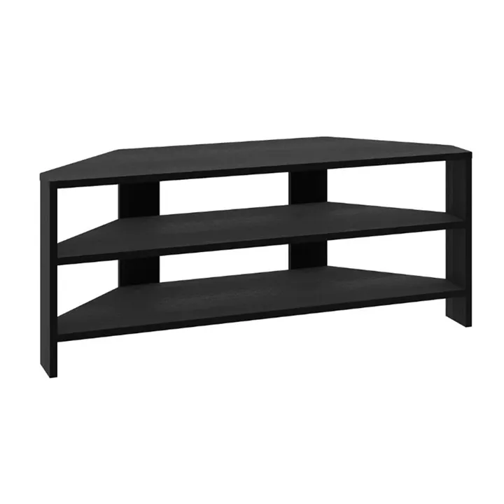 Έπιπλο τηλεόρασης γωνιακό Thales Megapap χρώμα black wood 110x36x45εκ.