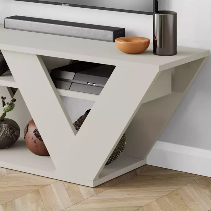 Έπιπλο τηλεόρασης Pipralla Megapap χρώμα ανοιχτό καρυδί 110x30x40εκ.