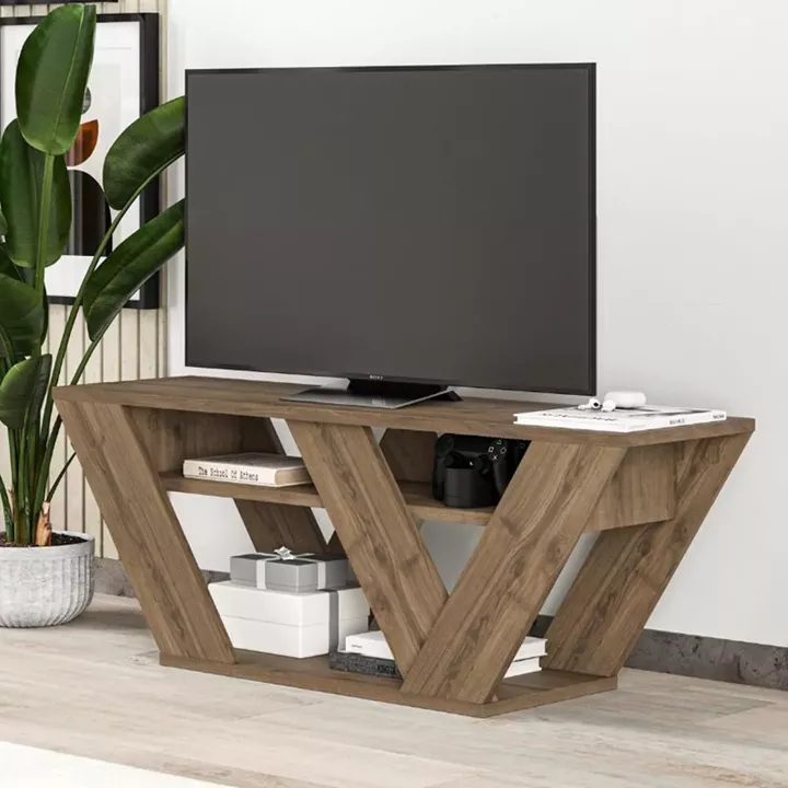 Έπιπλο τηλεόρασης Pipralla Megapap χρώμα sandstone 110x30x40εκ.