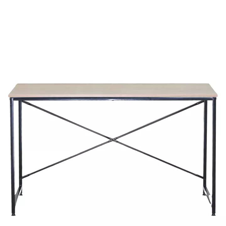 Γραφείο ArteLibre IVERTON Δρυς/Μαύρο Μοριοσανίδα/Μέταλλο 120x60x70cm