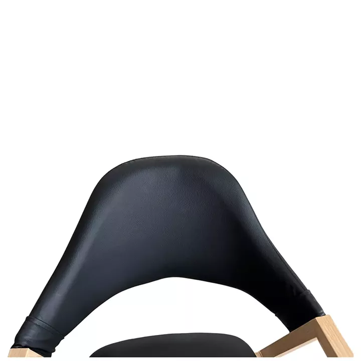 Καρέκλα Τραπεζαρίας ArteLibre SOLANA Μαύρο/Φυσικό PU/Μέταλλο 51x51x81cm