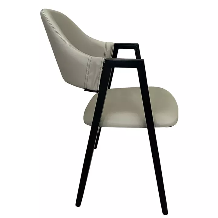 Καρέκλα Τραπεζαρίας ArteLibre SOLANA Cappuccino/Μαύρο PU/Μέταλλο 51x51x81cm