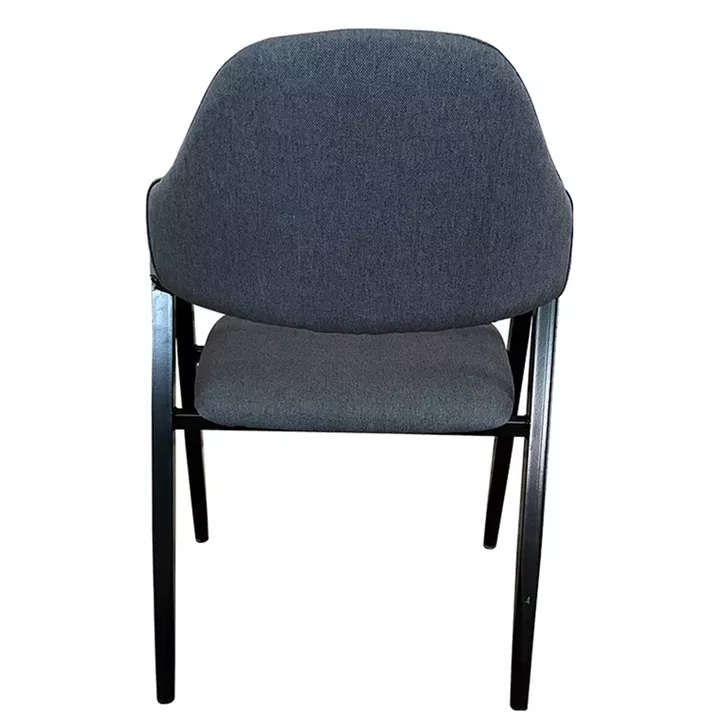 Καρέκλα Τραπεζαρίας ArteLibre SOLANA Γκρι/Μαύρο Ύφασμα/Μέταλλο 51x51x81cm