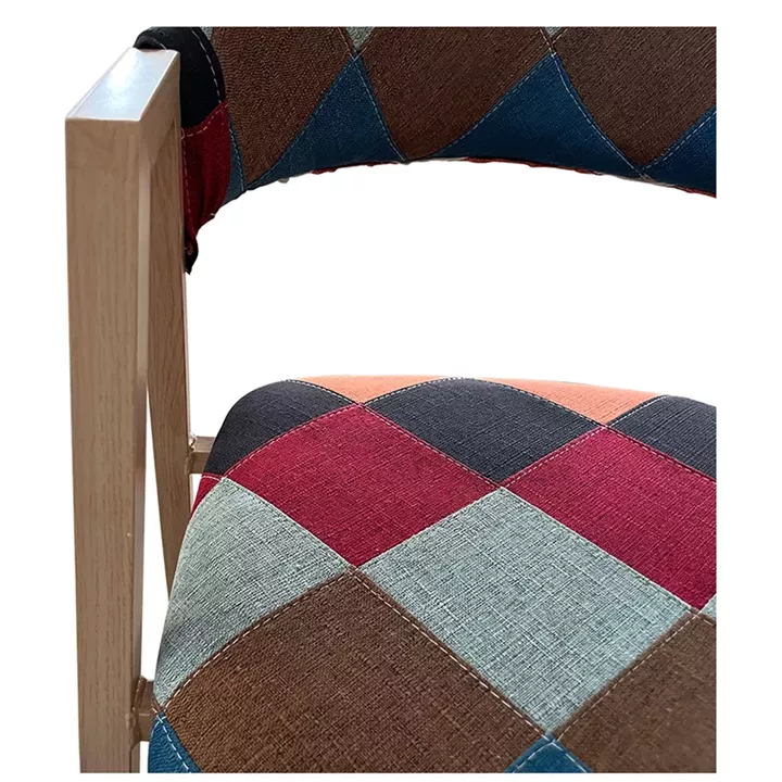 Καρέκλα Τραπεζαρίας ArteLibre SOLANA Patchwork Ύφασμα/Μέταλλο 51x51x81cm