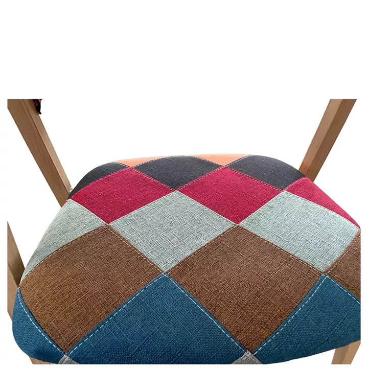 Καρέκλα Τραπεζαρίας ArteLibre SOLANA Patchwork Ύφασμα/Μέταλλο 51x51x81cm