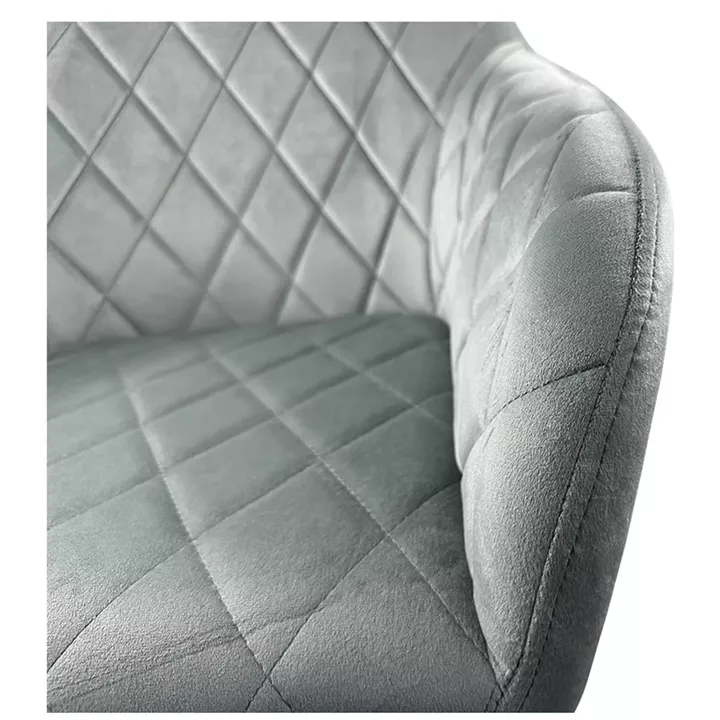 Καρέκλα Τραπεζαρίας ArteLibre ESPERANZA Γκρι/Μαύρο Βελούδο/Μέταλλο 56x60x81cm