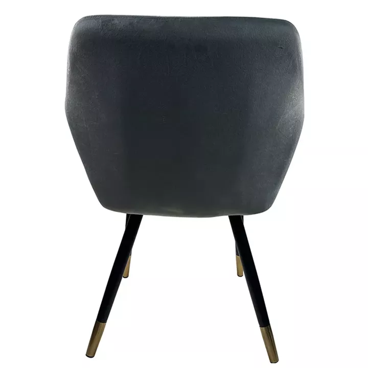 Καρέκλα Τραπεζαρίας ArteLibre ESPERANZA Γκρι/Μαύρο Βελούδο/Μέταλλο 56x60x81cm