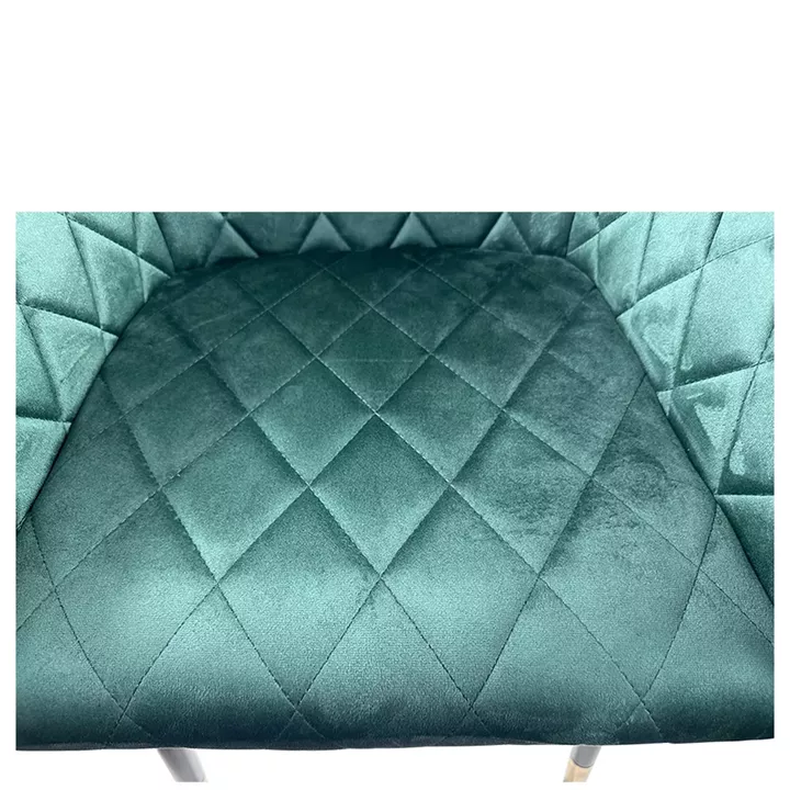 Καρέκλα Τραπεζαρίας ArteLibre ESPERANZA Πράσινο/Μαύρο Βελούδο/Μέταλλο 56x60x81cm