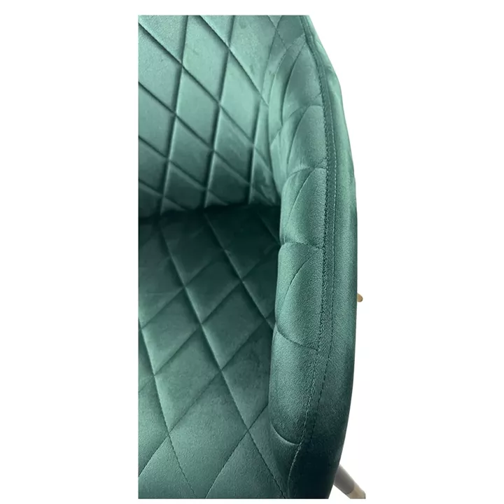 Καρέκλα Τραπεζαρίας ArteLibre ESPERANZA Πράσινο/Μαύρο Βελούδο/Μέταλλο 56x60x81cm