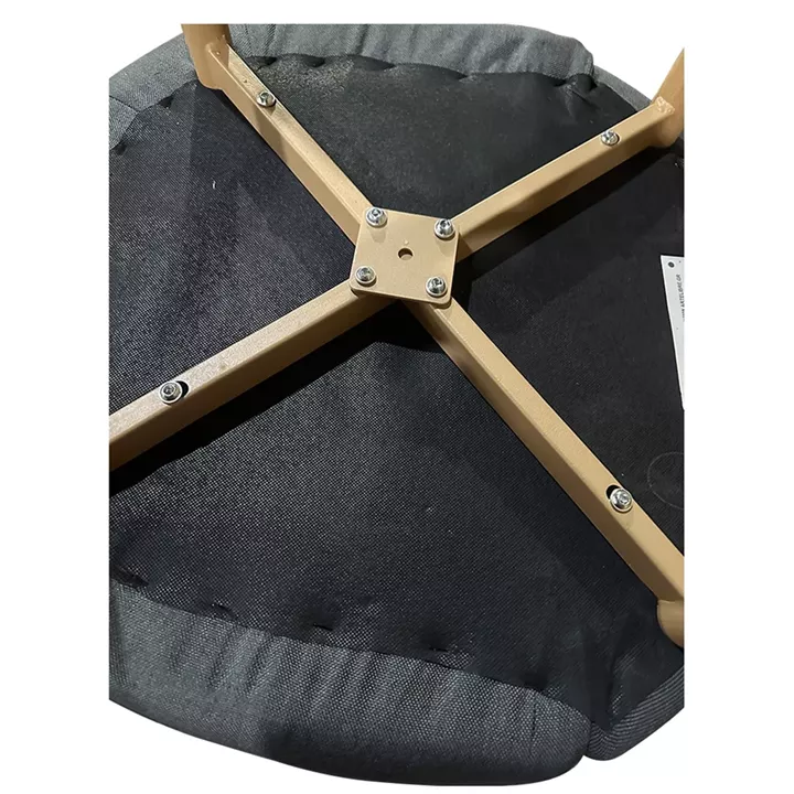 Καρέκλα Τραπεζαρίας ArteLibre LUZIA Γκρι/Φυσικό Ύφασμα/Μέταλλο 57x60x78cm