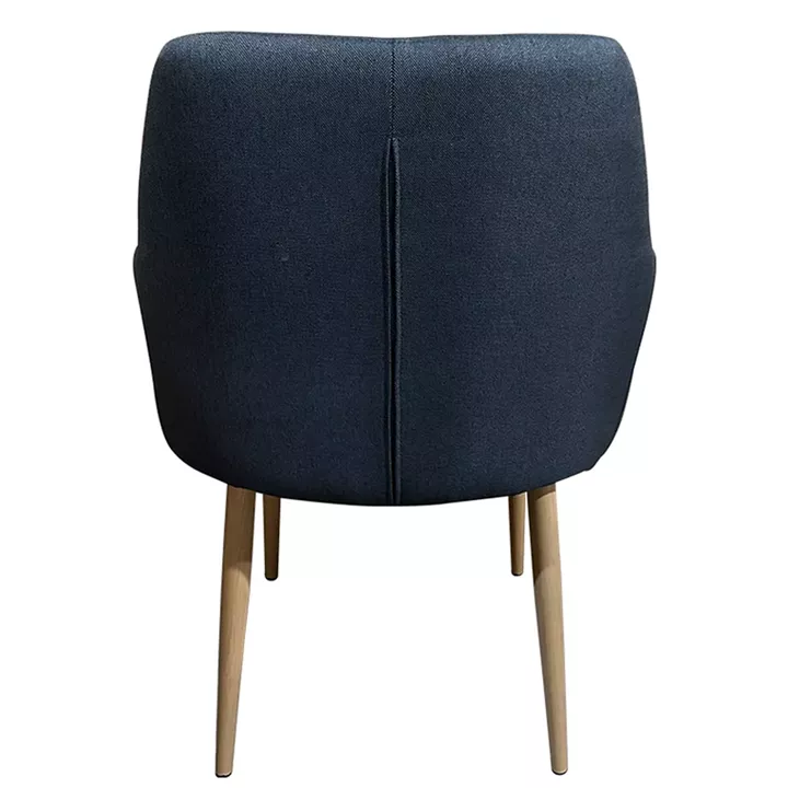 Καρέκλα Τραπεζαρίας ArteLibre LUZIA Γκρι/Φυσικό Ύφασμα/Μέταλλο 57x60x78cm