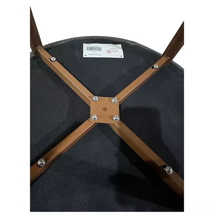 Καρέκλα Τραπεζαρίας ArteLibre LUZIA Γκρι/Καρυδί Ύφασμα/Μέταλλο 57x60x78cm