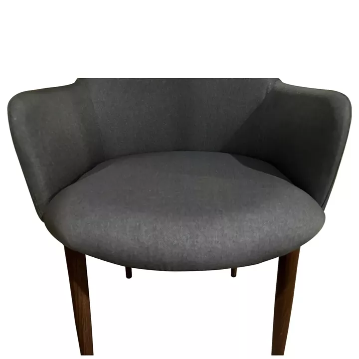 Καρέκλα Τραπεζαρίας ArteLibre LUZIA Γκρι/Καρυδί Ύφασμα/Μέταλλο 57x60x78cm