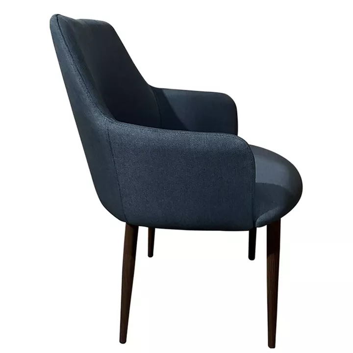 Καρέκλα Τραπεζαρίας ArteLibre LUZIA Γκρι/Καρυδί Ύφασμα/Μέταλλο 57x60x78cm