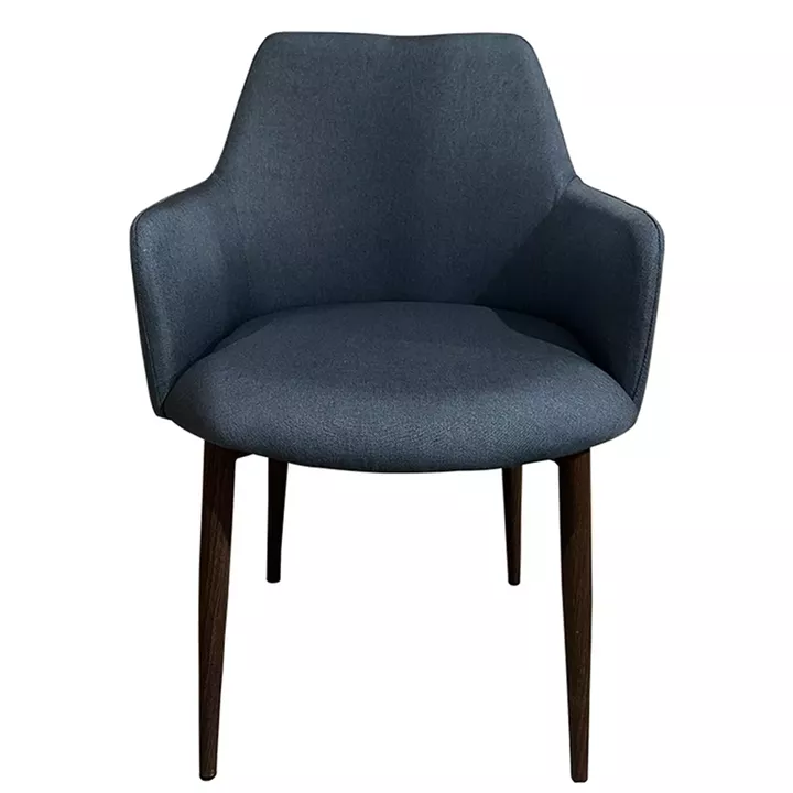 Καρέκλα Τραπεζαρίας ArteLibre LUZIA Γκρι/Καρυδί Ύφασμα/Μέταλλο 57x60x78cm