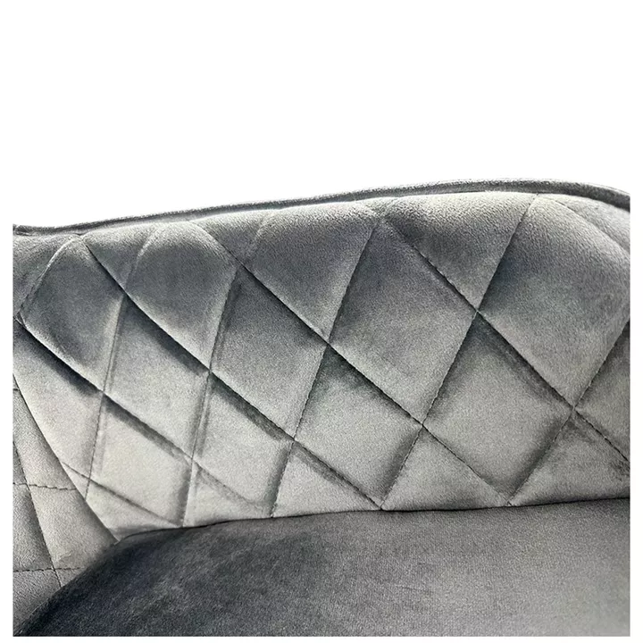 Καρέκλα Τραπεζαρίας ArteLibre FLORENCIA Γκρι/Μαύρο Βελούδο/Μέταλλο 56x60x81cm