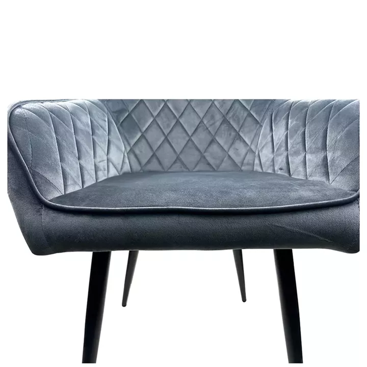 Καρέκλα Τραπεζαρίας ArteLibre FLORENCIA Γκρι/Μαύρο Βελούδο/Μέταλλο 56x60x81cm