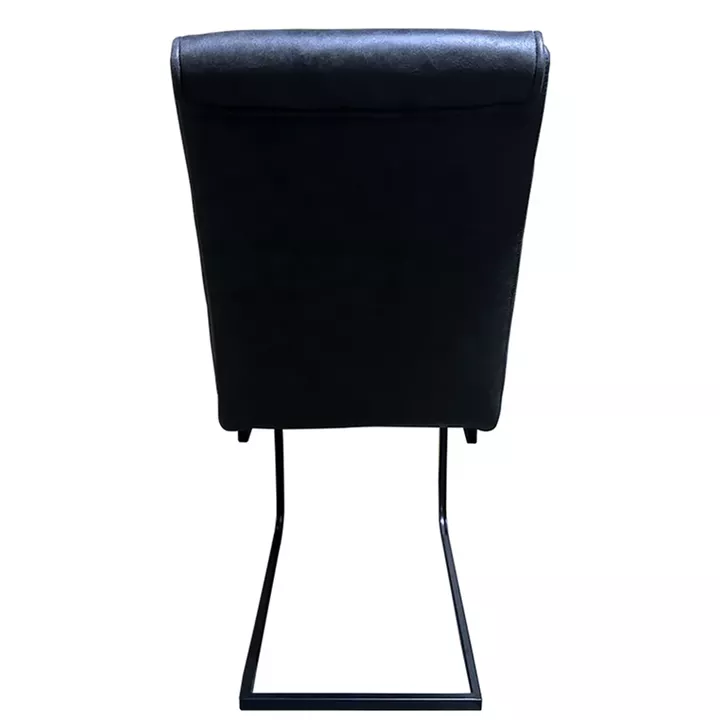 Καρέκλα Τραπεζαρίας ArteLibre ESTRELLA Γκρι/Μαύρο PU/Μέταλλο 43x56x95cm