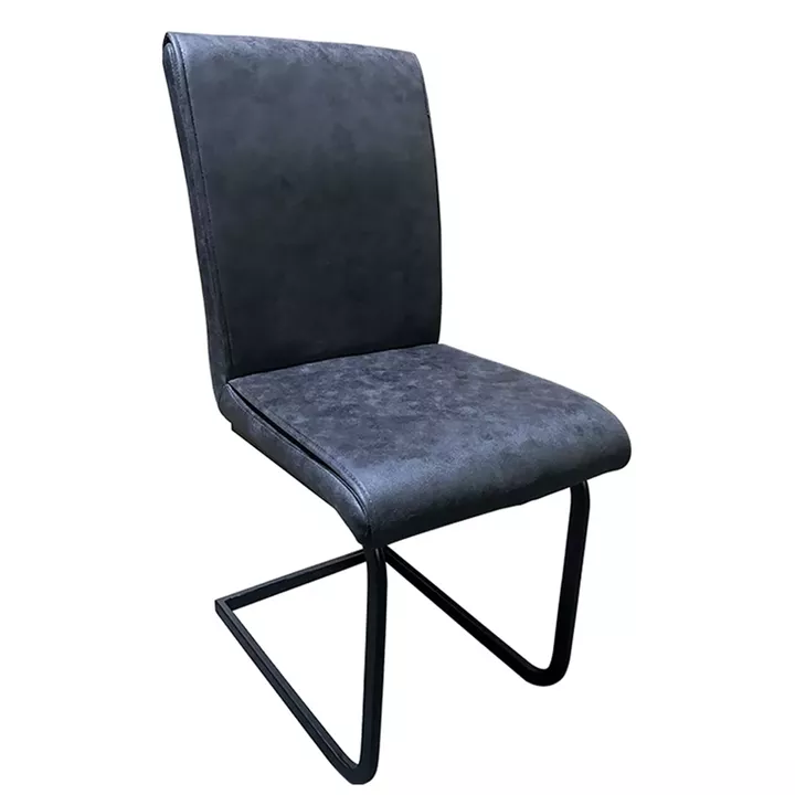 Καρέκλα Τραπεζαρίας ArteLibre ESTRELLA Γκρι/Μαύρο PU/Μέταλλο 43x56x95cm