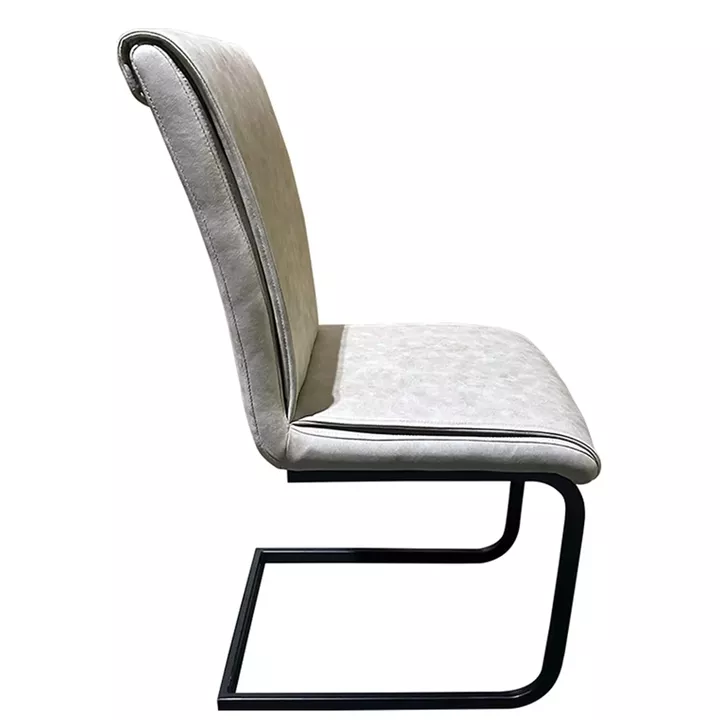 Καρέκλα Τραπεζαρίας ArteLibre ESTRELLA Μπεζ/Μαύρο PU/Μέταλλο 43x56x95cm