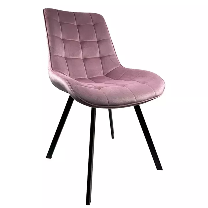 Καρέκλα Τραπεζαρίας ArteLibre BRISA Σάπιο Μήλο/Μαύρο Βελούδο/Μέταλλο 53x60x85cm