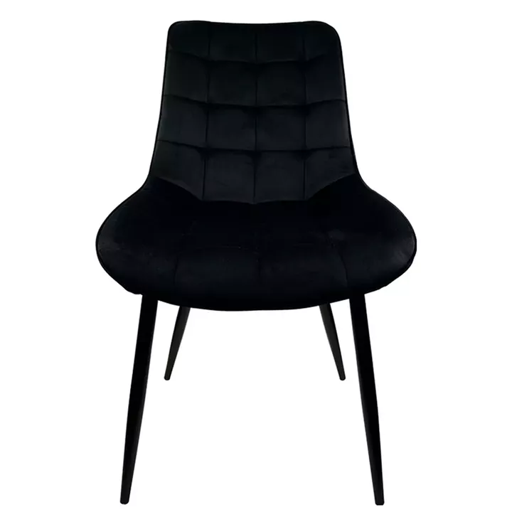 Καρέκλα Τραπεζαρίας ArteLibre BRISA Μαύρο Βελούδο/Μέταλλο 53x60x85cm