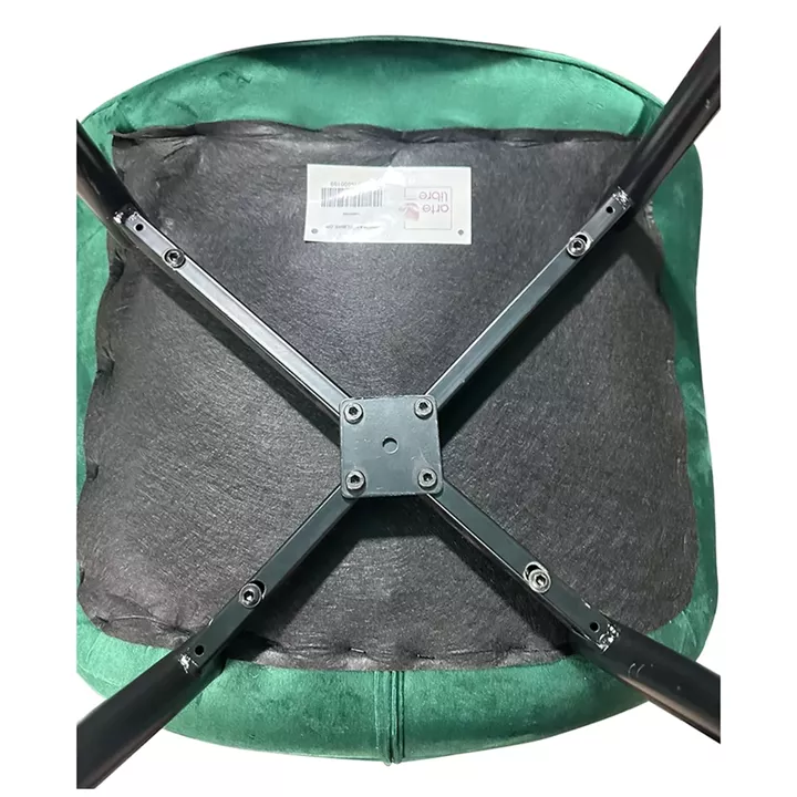 Καρέκλα Τραπεζαρίας ArteLibre BRISA Πράσινο/Μαύρο Βελούδο/Μέταλλο 53x60x85cm