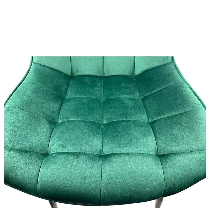 Καρέκλα Τραπεζαρίας ArteLibre BRISA Πράσινο/Μαύρο Βελούδο/Μέταλλο 53x60x85cm