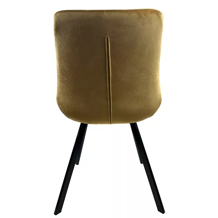 Καρέκλα Τραπεζαρίας ArteLibre BRISA Μπεζ/Μαύρο Βελούδο/Μέταλλο 53x60x85cm