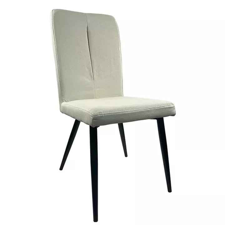 Καρέκλα Τραπεζαρίας ArteLibre FANDANGO Μπεζ/Μαύρο Ύφασμα/Μέταλλο 43x56x97cm