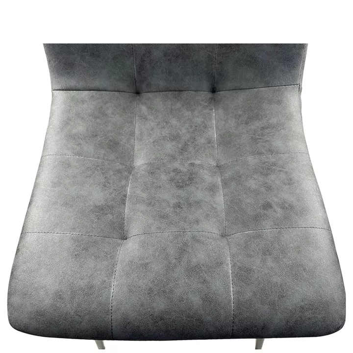 Καρέκλα Τραπεζαρίας ArteLibre YUCATAN Ανθρακί PU/Μέταλλο 44x55x86cm